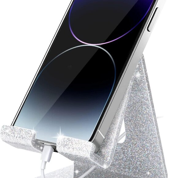 Acrylic Cell Phone Stand, Portable Phone Holder, Phone Stand for Desk, Compatibl - Picture 1 of 7